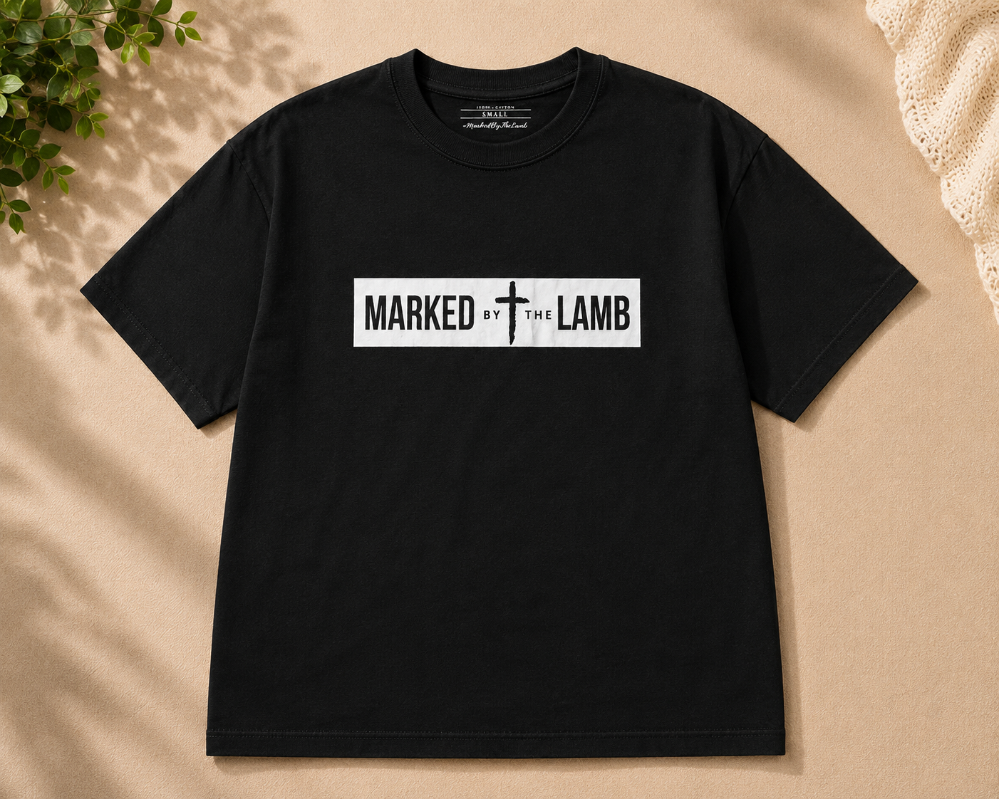 Black Boxed Logo Tee - Back